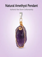 Authentic Raw Amethyst Necklace | The "Stone of Tranquility" | Unique Artisan Wire-Wrapped Jewelry