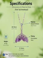 Natural Amethyst Mermaid Tail Diamond Pendant: The Abyssal Siren — Gangdishé Peak