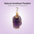 Authentic Raw Amethyst Necklace | The "Stone of Tranquility" | Unique Artisan Wire-Wrapped Jewelry