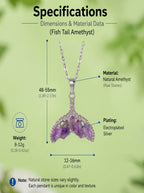 The Abyssal Siren | Luxurious Mermaid Tail Amethyst Necklace