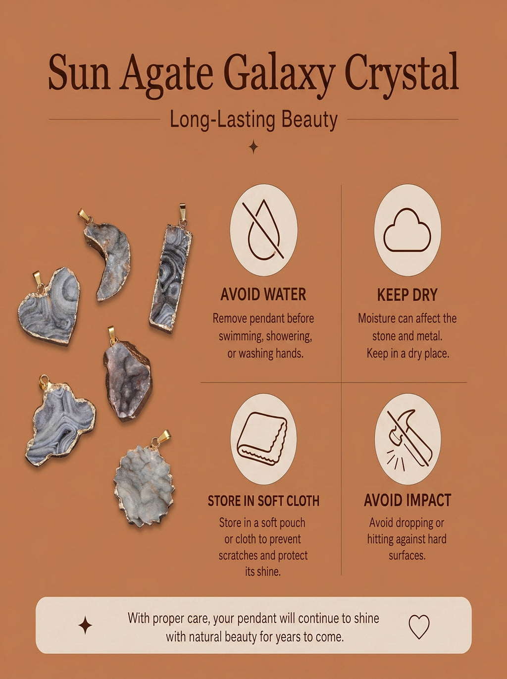 Authentic Sun Agate Rectangle Necklace | The "Stone of Vitality" | Minimalist Gemstone Jewelry
