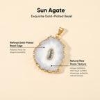 Authentic Electroplated Agate Pendant | The "Stone of Balance" | Unique Artisan Jewelry for Chic Living