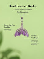 Natural Amethyst Mermaid Tail Diamond Pendant: The Abyssal Siren — Gangdishé Peak