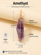 Authentic Raw Amethyst Necklace | The "Stone of Tranquility" | Unique Artisan Wire-Wrapped Jewelry