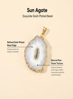 Authentic Electroplated Agate Pendant | The "Stone of Balance" | Unique Artisan Jewelry for Chic Living