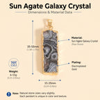 Authentic Sun Agate Rectangle Necklace | The "Stone of Vitality" | Minimalist Gemstone Jewelry