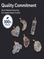 Authentic Sun Agate Rectangle Necklace | The "Stone of Vitality" | Minimalist Gemstone Jewelry
