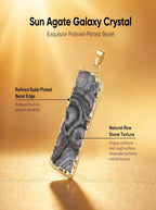 Natural Sun Agate Rectangle Pendant: The Stone of Vitality — Kailash Vein