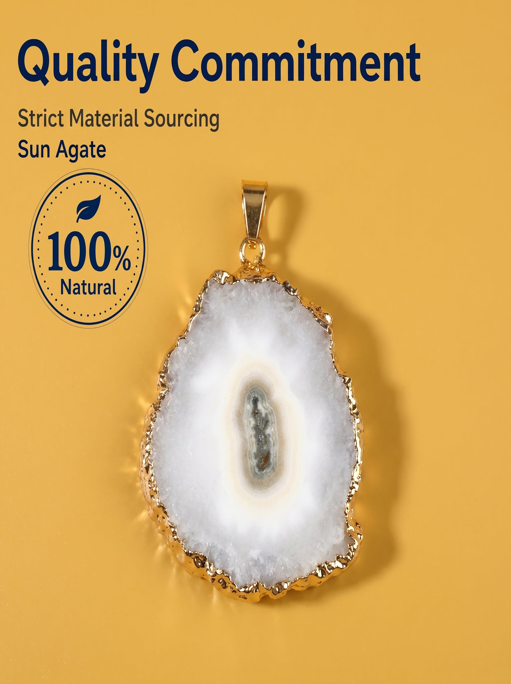 Authentic Electroplated Agate Pendant | The "Stone of Balance" | Unique Artisan Jewelry for Chic Living