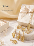 Authentic Citrine Crystal Necklace | The "Merchant's Stone" | Unique Artisan Gold-Dipped Jewelry