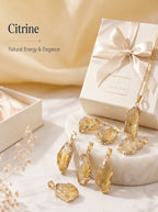 Authentic Citrine Crystal Necklace | The "Merchant's Stone" | Unique Artisan Gold-Dipped Jewelry