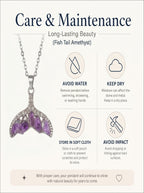 The Abyssal Siren | Luxurious Mermaid Tail Amethyst Necklace