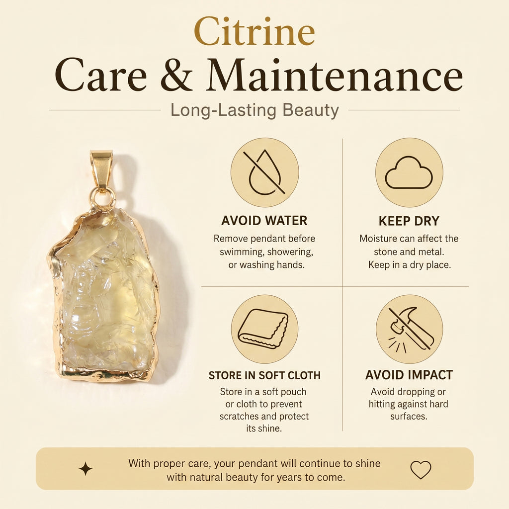 Authentic Citrine Crystal Necklace | The "Merchant's Stone" | Unique Artisan Gold-Dipped Jewelry
