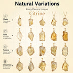 Authentic Citrine Crystal Necklace | The "Merchant's Stone" | Unique Artisan Gold-Dipped Jewelry