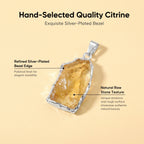 Authentic Citrine Crystal Necklace | The "Merchant's Stone" | Unique Artisan Gold-Dipped Jewelry