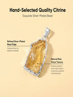 Authentic Citrine Crystal Necklace | The "Merchant's Stone" | Unique Artisan Gold-Dipped Jewelry