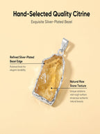 Natural Raw Citrine Gold-Dipped Pendant: The Merchant's Stone — Kailash Vein