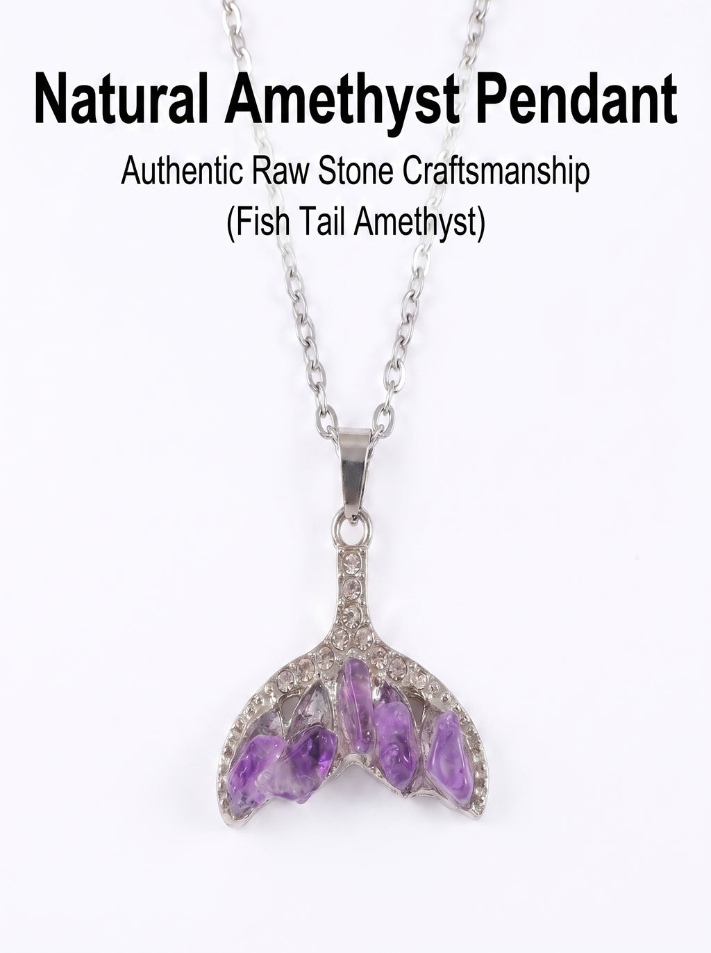 The Abyssal Siren | Luxurious Mermaid Tail Amethyst Necklace