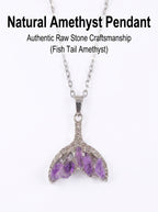 The Abyssal Siren | Luxurious Mermaid Tail Amethyst Necklace