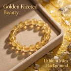 Premium Yellow Lepidolite Beaded Bracelet | Hand-Polished Natural Gemstone Jewelry for Inner Peace