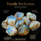 Authentic Raw Opal Stone | The "Stone of Kaleidoscope" | Unique Natural Gem for Custom Jewelry Design