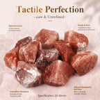 Authentic Strawberry Quartz Raw Stone | The "Stone of Vitality" | Unique Natural Mineral for Home Decor