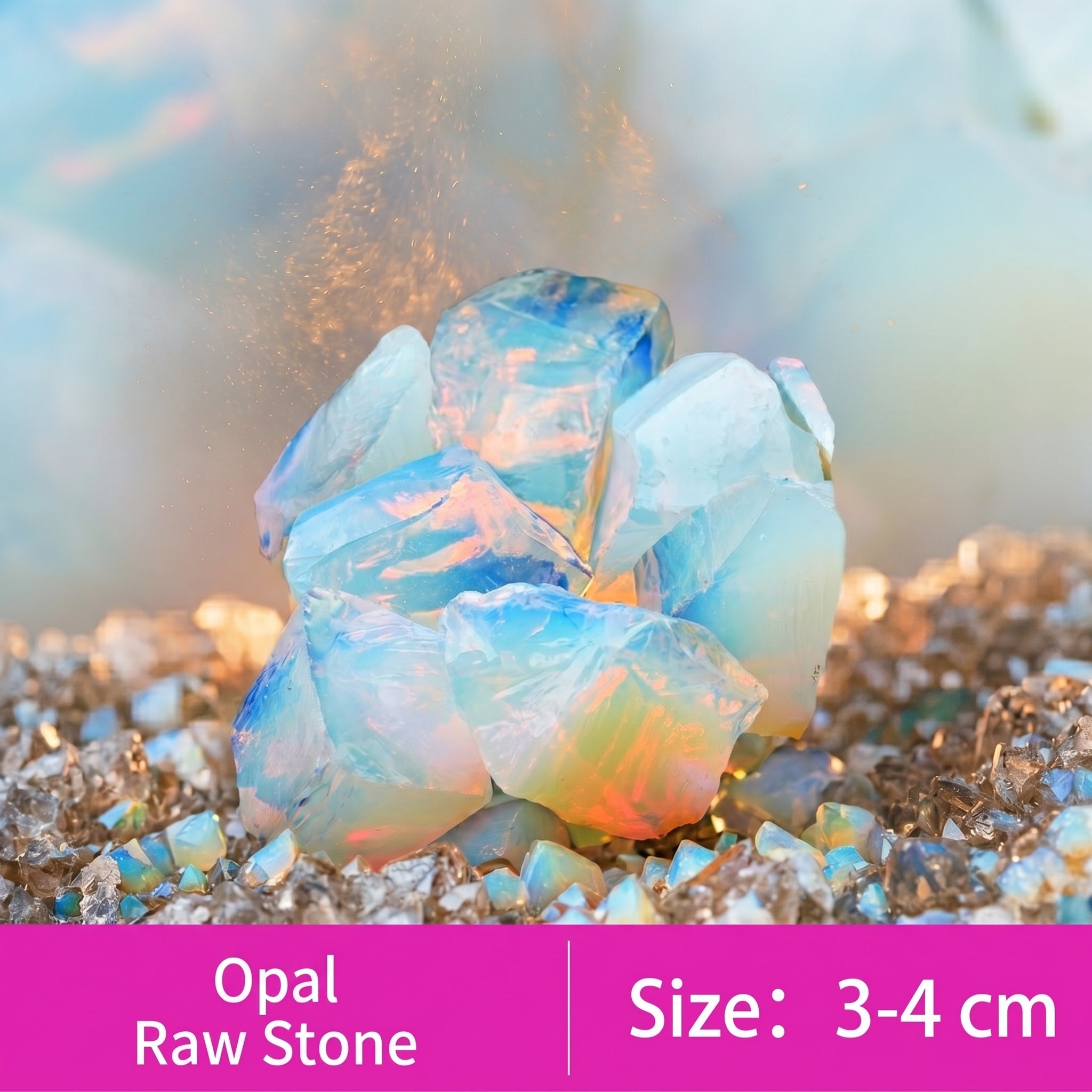 Authentic Raw Opal Stone | The "Stone of Kaleidoscope" | Unique Natural Gem for Custom Jewelry Design