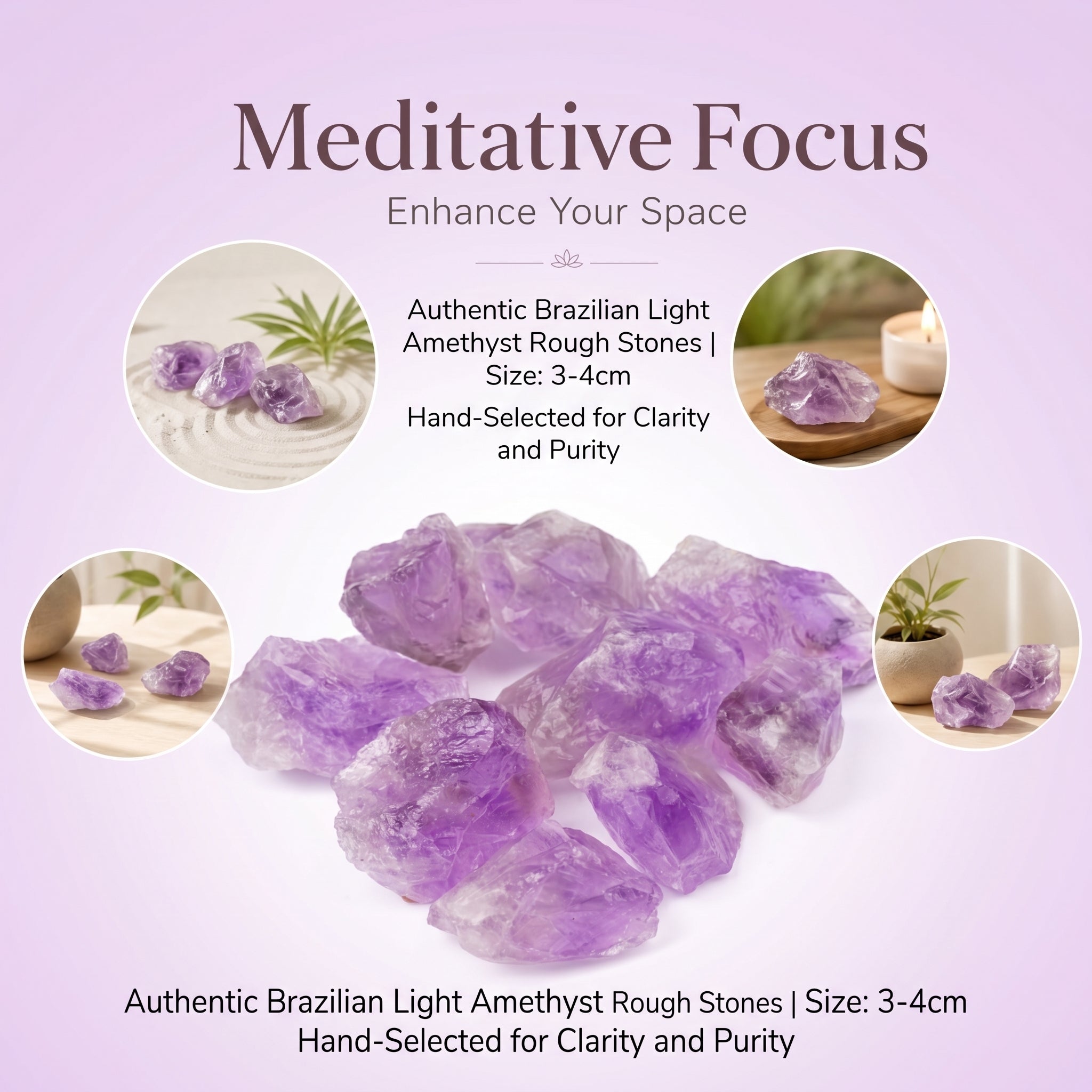 Authentic Raw Amethyst Specimen | The "Stone of Tranquility" | Unique Brazilian Mineral for Zen Home Decor