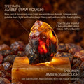 Authentic Raw Amber Stone | Golden to Deep Brown Resin | Premium Material for Custom Jewelry Carving