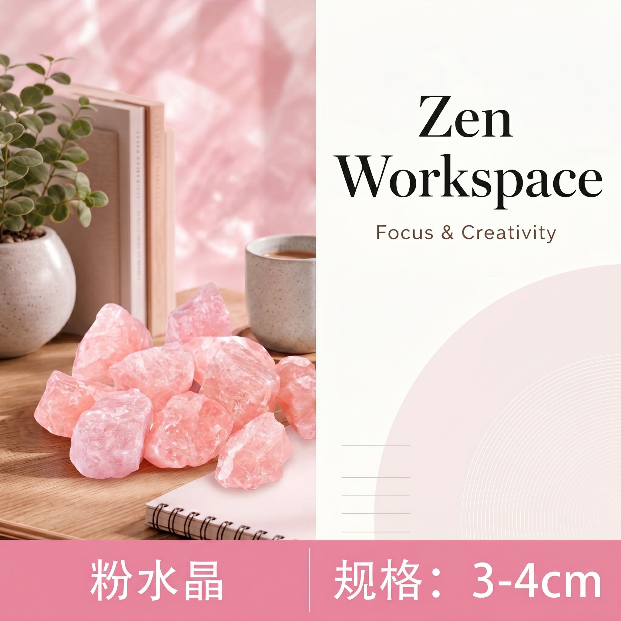 Authentic Rose Quartz Raw Specimen | The "Stone of Unconditional Love" | Unique Natural Crystal for Zen Decor