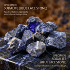 Authentic Sodalite Raw Stone | The "Stone of Insight" | Unique Natural Crystal for Zen Decor