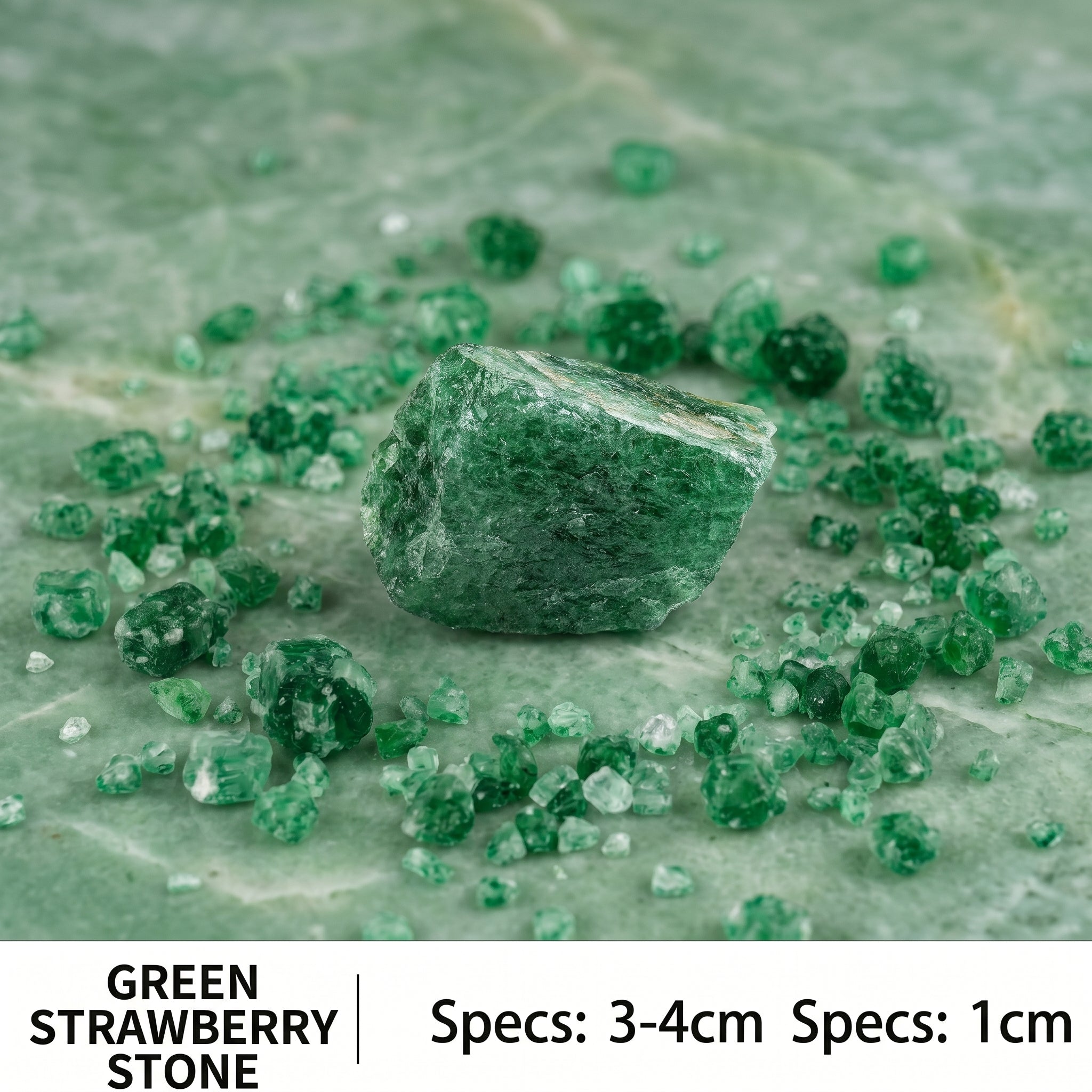 Natural Green Strawberry Quartz Raw Stone | Untreated Rare Mineral Specimen for Collection & Home Decor