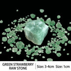 Natural Green Strawberry Quartz Raw Stone | Untreated Rare Mineral Specimen for Collection & Home Decor