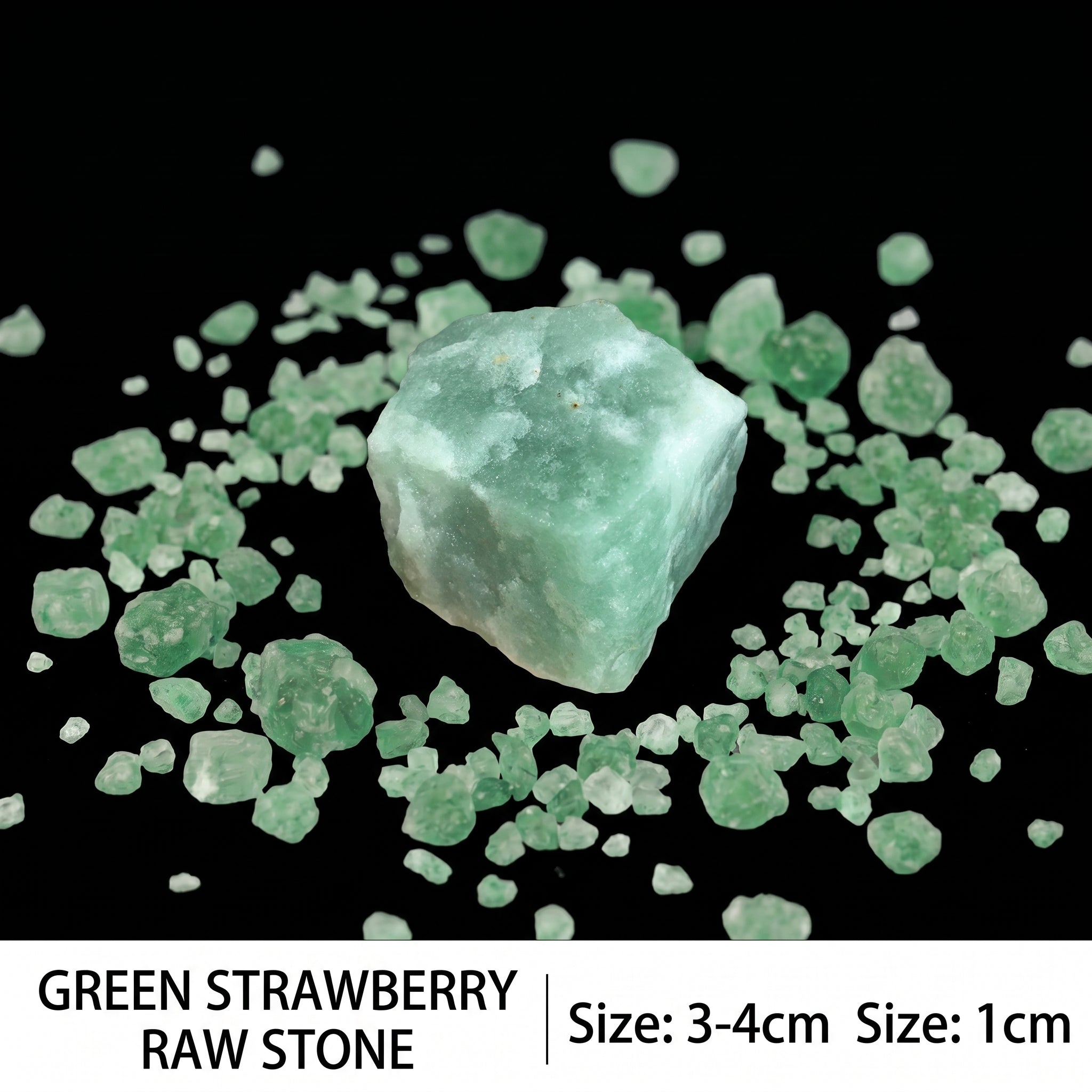 Natural Green Strawberry Quartz Raw Stone | Untreated Rare Mineral Specimen for Collection & Home Decor