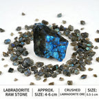 The Cosmic Aura | Flashing Raw Labradorite Magic Stone