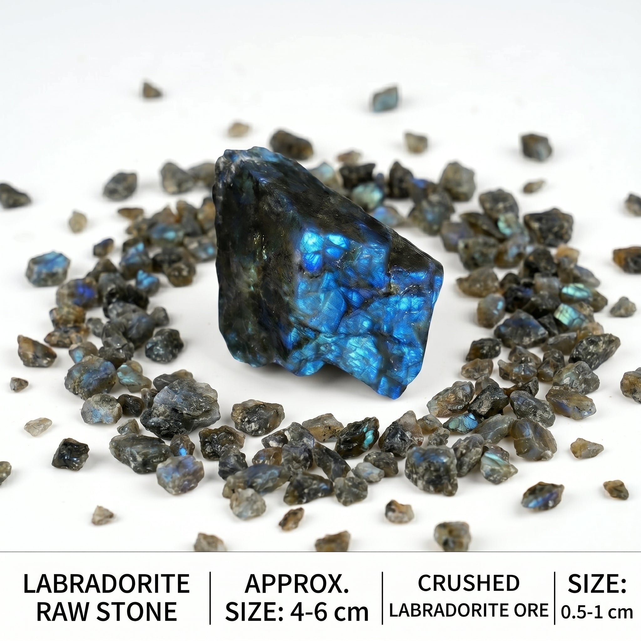 The Cosmic Aura | Flashing Raw Labradorite Magic Stone