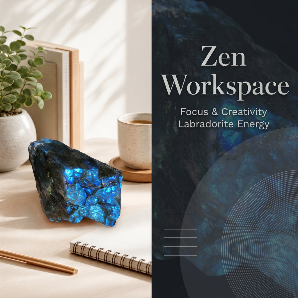 The Cosmic Aura | Flashing Raw Labradorite Magic Stone