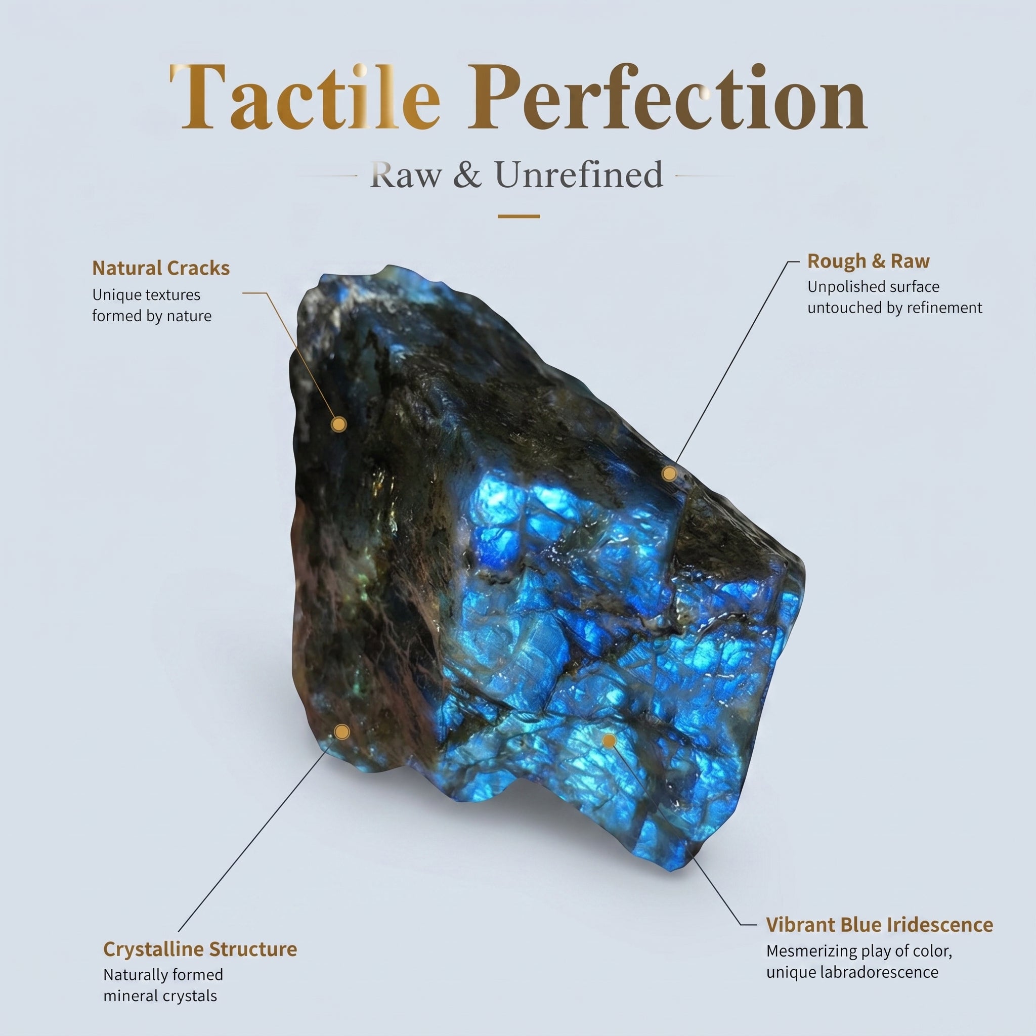 The Cosmic Aura | Flashing Raw Labradorite Magic Stone
