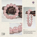 Premium Rose Quartz Beaded Bracelet | Hand-Polished Natural Gemstone Jewelry for Self-Love & Harmony