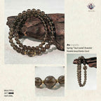 Premium Smoky Quartz Beaded Bracelet | Hand-Polished Natural Gemstone Jewelry for Mindfulness & Clarity