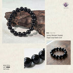 Premium Black Obsidian Beaded Bracelet | Hand-Polished Natural Gemstone Jewelry for Energy Cleansing