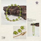 Premium Peridot Beaded Bracelet | Hand-Polished Natural Gemstone Jewelry for Joy & Inner Peace