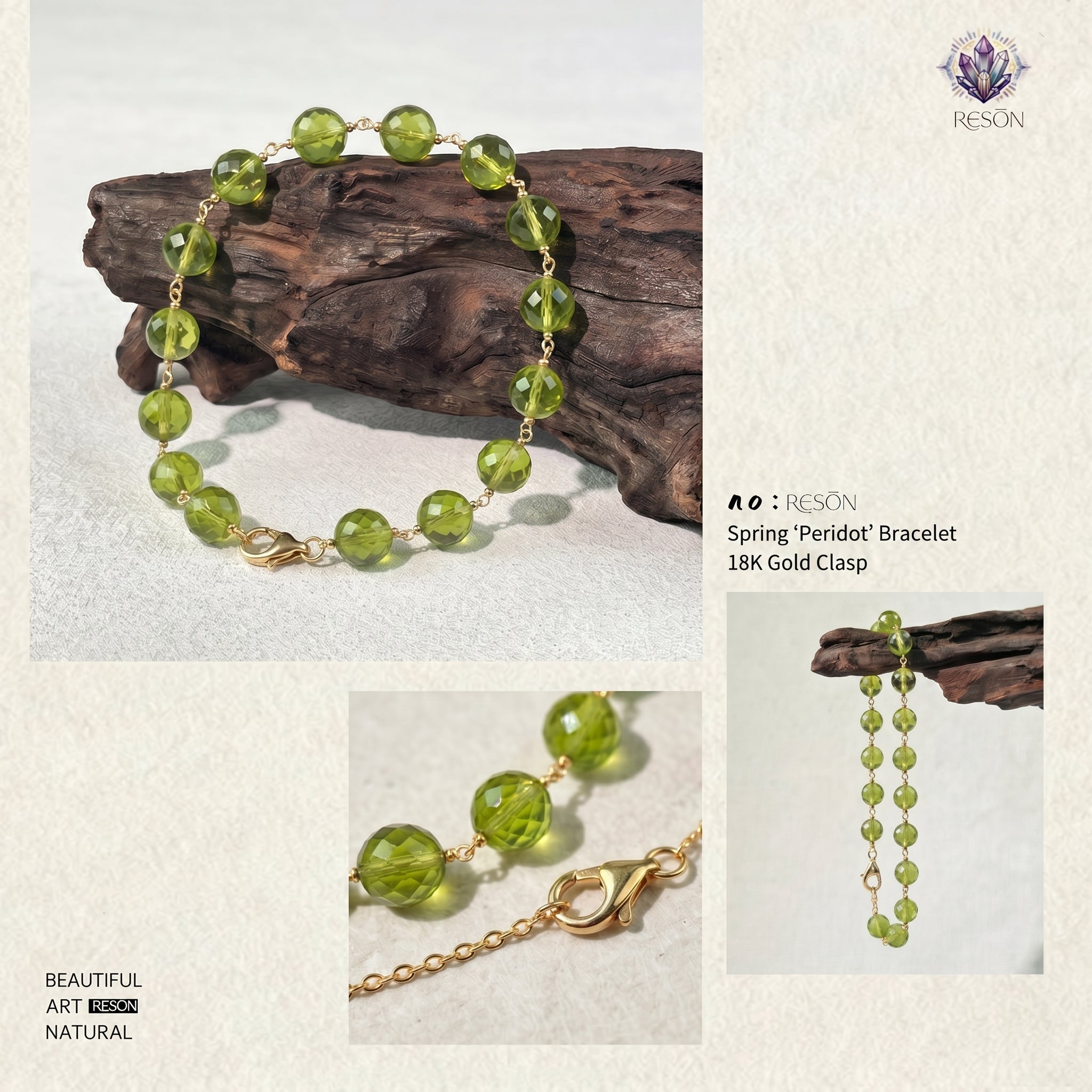 Premium Peridot Beaded Bracelet | Hand-Polished Natural Gemstone Jewelry for Joy & Inner Peace