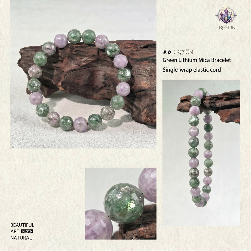 Authentic Green Lepidolite Bracelet | The "Stone of Serenity" | Unique Healing Crystal Jewelry