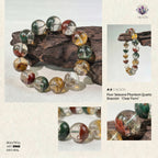 Authentic Scenic Phantom Quartz Bracelet | The "Stone of Nature" | Unique Landscape Mineral Jewelry