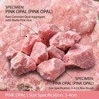 The Cosmic Silk | Rare Raw Pink Opal Healing Gemstone