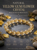 Premium Yellow Hematoid Quartz Beaded Bracelet | Hand-Polished Natural Gemstone Jewelry for Energy & Manifestation