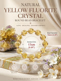Premium Yellow Fluorite Beaded Bracelet | Hand-Polished Natural Gemstone Jewelry for Abundance & Focus