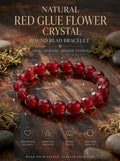Premium Red Fire Quartz Beaded Bracelet | Hand-Polished Natural Gemstone Jewelry for Abundance & Passion
