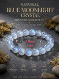 Premium Blue Moonstone Beaded Bracelet | Hand-Polished Natural Gemstone Jewelry for Calm & Intuition
